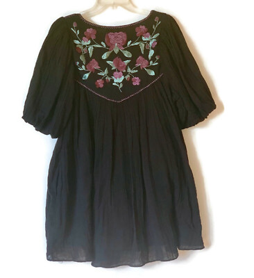 Free People Rosa Linda Embroidered Tunic/Mini dress Size Medium NWT
