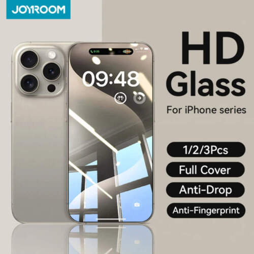 Joyroom 1/2/3pcs Tempered Glass For iPhone 16 15 14 13 12 11 Pro Max Screen Prot - Zdjęcie 19 z 39