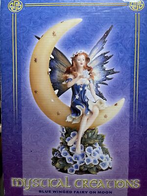 Mystical Creations “BLUE WINGED FAIRY on MOON”10