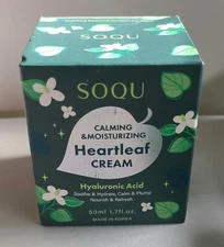 SOQU Heartleaf Cream Hyaluronic Acid Calming & Moisturizing Face Cream Korean