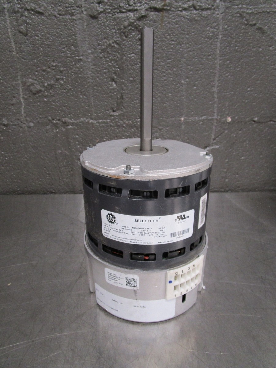 US Motors Nidec ECM Blower Motor M055PWDAZ-0437 0131M00607 Goodman