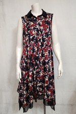 Simply Vera Vera Wang Floral Button Down Shirt Dress Size M