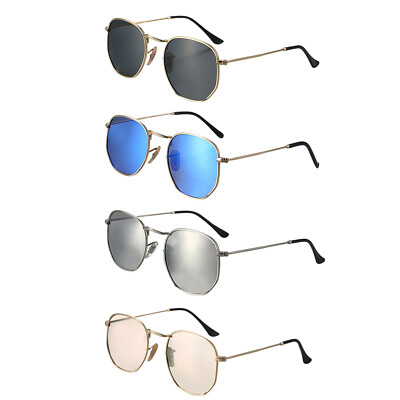 Retro Ultra Light Polarized Sunglasses Eyewear UV400 Polygon Mirrored Men Women