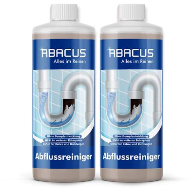 (14,95 /L) Abflussreiniger, Rohrreiniger, Rohrfrei   ABACUS Abflussreiniger 2x1L