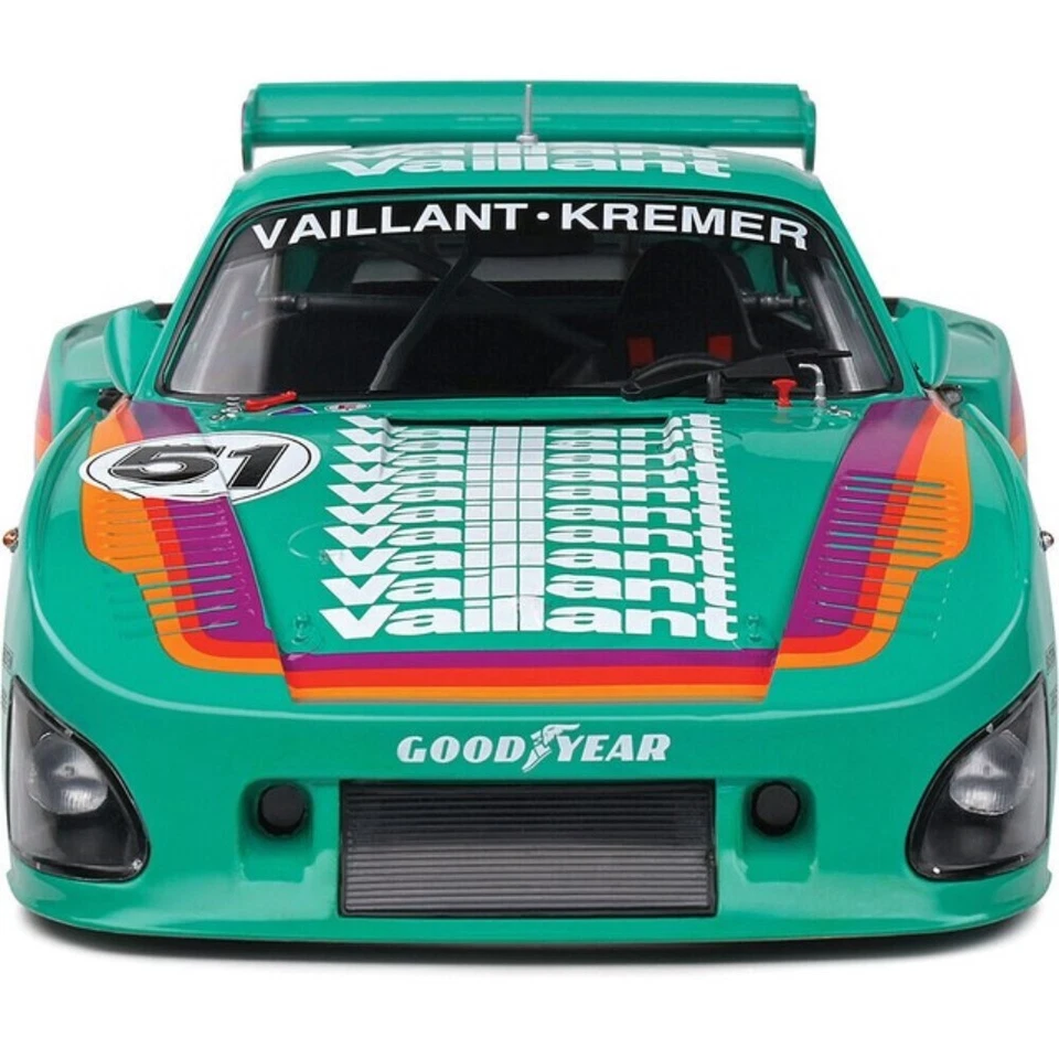 Porsche 935 K3 1977 Solido 1:18 verde #51 Vaillant modelo de coche fundido a presión S1807205  Foto 4 de 4
