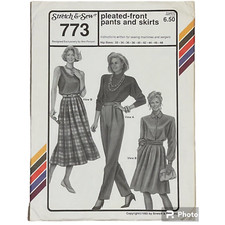 Stretch and Sew Ann Person Pattern 773 Pleated Front Pant and Skirt Hip 32 to 48