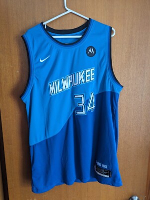 Nike Giannis Antetokounmpo Milwaukee Bucks 2020-21 City Edition Jersey 54  +4 New