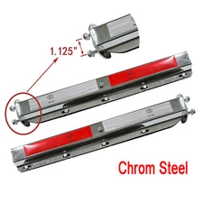 New Mud Flap Hangers Chrome Steel Straight 30" 1.125" Semi Truck Spring Loaded