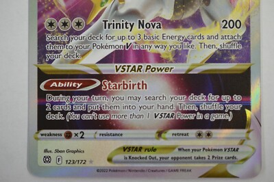 pokemon tcg brilliant stars 123 172 arceus vstar card Arceus Vstar Brilliant Stars 123/172, NM Pokemon Card