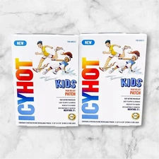 2- Icy Hot Kids Muscle & Joint Pain Relief Patch with Menthol 5ct Ea Exp 08/25