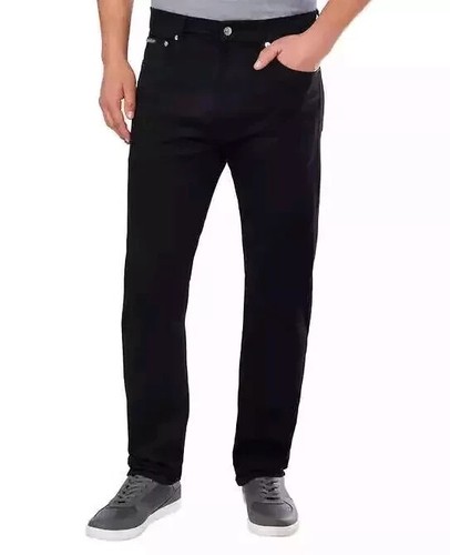 Calvin Klein Men's 5 Pocket Style Slim Fit Straight Jeans, Classic Black