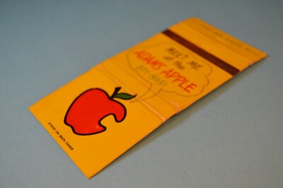 THE ADAM'S APPLE Nightclub  MATCHCOVER  New York City  NYC matchbook match book