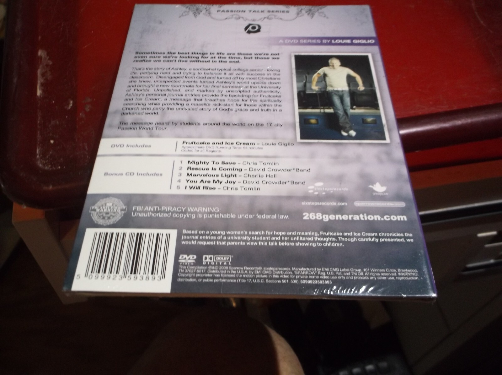 Louie Giglio Fruitcake And Ice Cream (DVD, 2008, 2Disc Set, DVD/CD