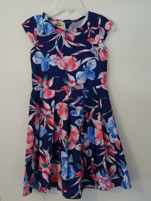 Malildas Wardrobe Mädchen Kleid blau Blumen Gr. 128-134 NEU