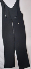 VTG 80s FERA Snowsuit Jumpsuit Black Ski Pants Snowboard Stretch Suspend Overall