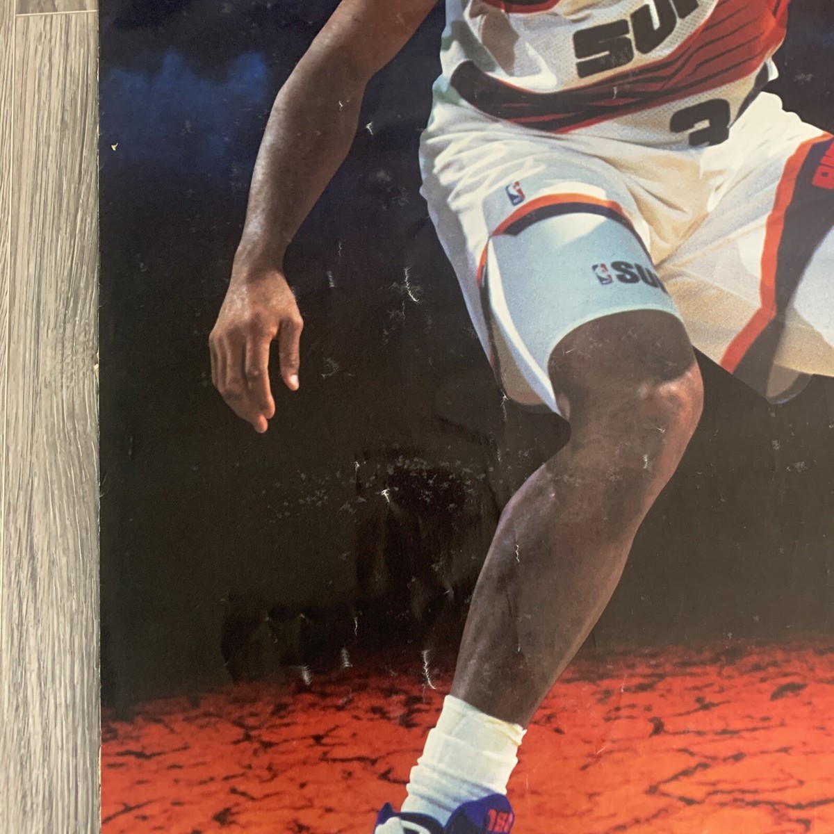 Vintage 1992 Charles Barkley Desert Storm Poster Laminated Nike 23 