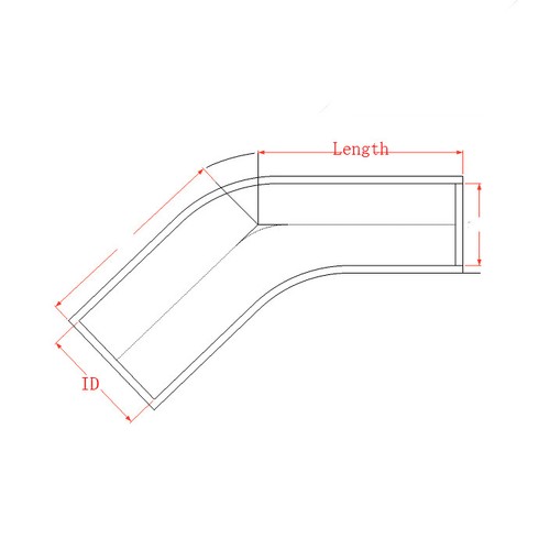 RED ID 3" 76MM 45 DEGREE ELBOW TURBO INTERCOOLER PIPE SILICONE COUPLER HOSE - Foto 3 di 6