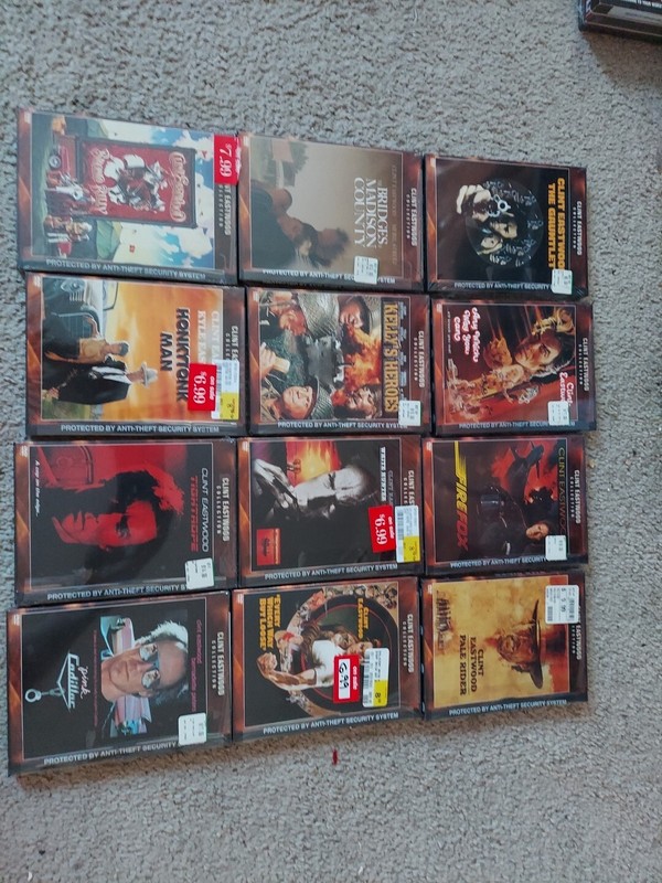 12 New Clint Eastwood Collection DVDs Tightrope, Pale Rider, Firefox, Bronco Bil