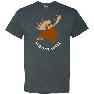 Moostache - Funny Moose Mustache Joke T Shirt
