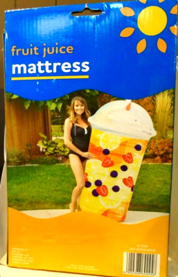 Fruit Juice Inflatable Blow Up Pool Float Raft Air Mattress  73'' X 39''