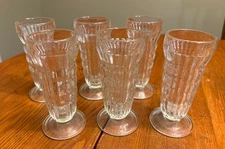 Parfait or Soda Fountain Glasses Set OF 6 Jeanette Glass Co. Antique 5.5” x 2.5”