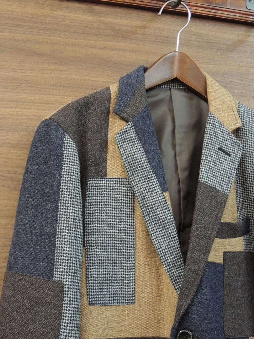 Excellent Condition Size M BEAMS Patchwork Tweed … - image 3