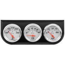 Equus 2.0 Dia Triple Gauge Set Wblack Panel- E5200