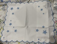 155 Matouk Italy New 1pc Boudoir Sham Stars 600TC Percale Milano Cloud Embroide