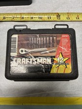 Sears Craftsman Usa 9-34781 12pc Sae 14 Drive Socket Ratchet Set - 6 Point