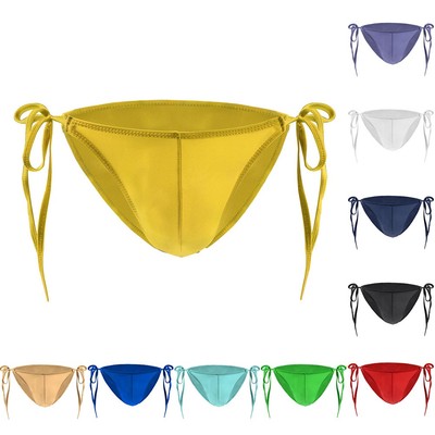 Herren Unterwäsche Ausbuchtung Beutel Bikini anwendbar für männliche Seite Schnürung Design