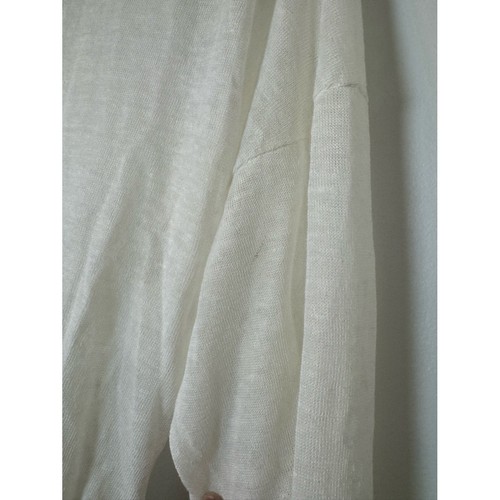 Madewell Leinenmischung Cropped Strickjacke Elfenbein Knopfleiste Größe S - Bild 5 von 6