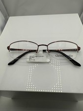Christie Brinkley Auspicious EyeglassFrames Women's Brown Half Rim 53-17-138 NWT