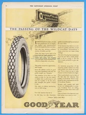 1922 Goodyear Tire & Rubber Co Akron OH WILDCAT Tire Buying Service Station Ad