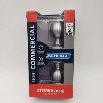 Schlage Orbit Light Commercial Storeroom Door ANSI Grade 2 F80CSVORB626 New