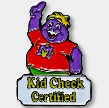🌟Chuck E Cheese Old Style Munch Kid Check Certified Exclusive Employee Pin🌟