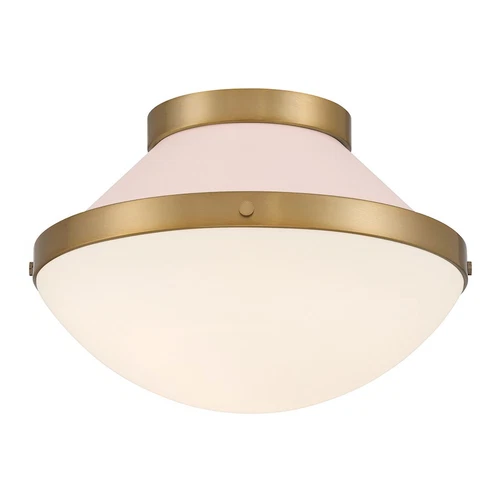 Crystorama Xander 1 Light Flush Mount, Vibrant Gold/Blush/White - XAN-8001-VG-BH - Picture 1 of 1