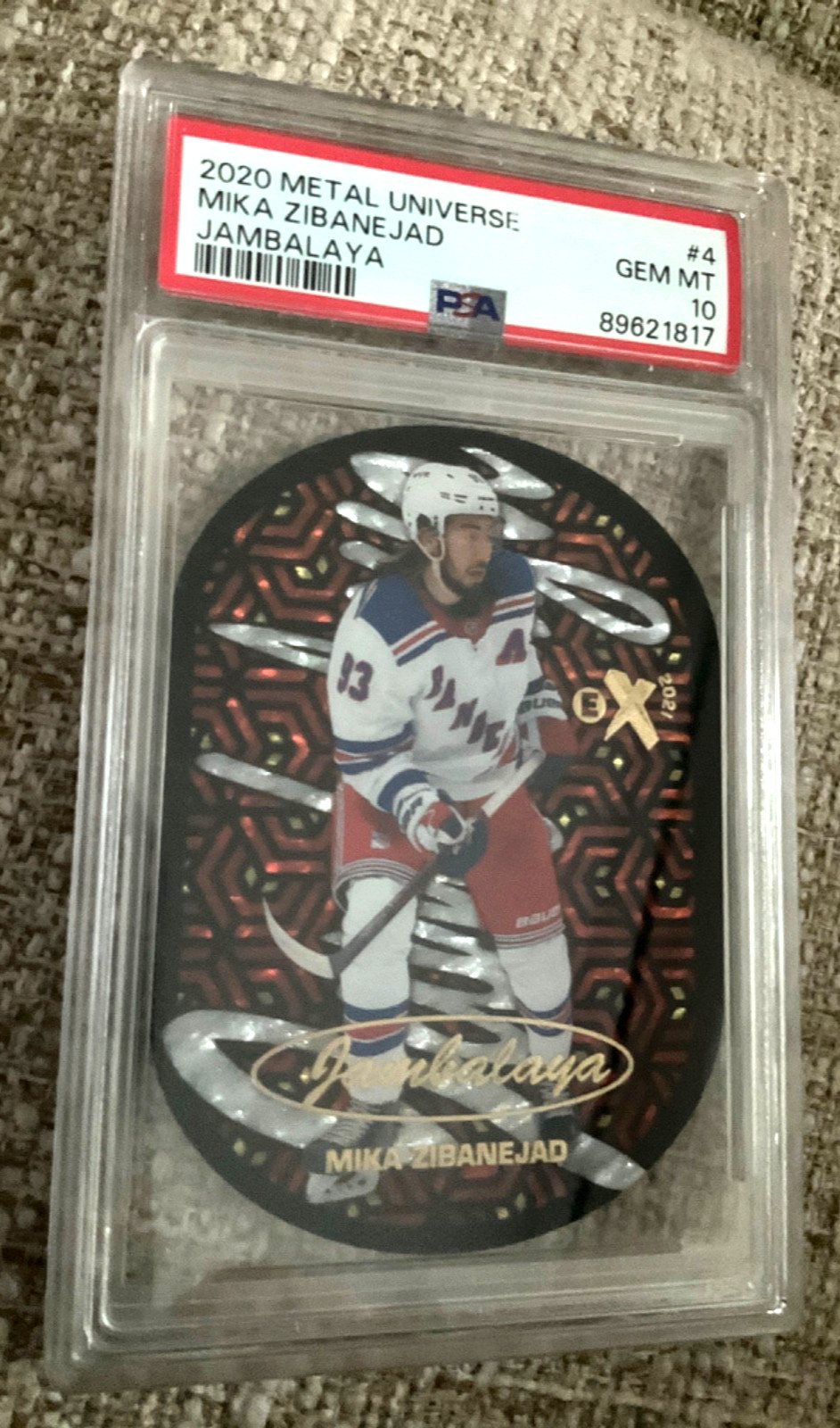 Mika Zibanejad 2020 Skybox METAL UNIVERSE #4”💥JAMBALAYA💥 NY Rangers