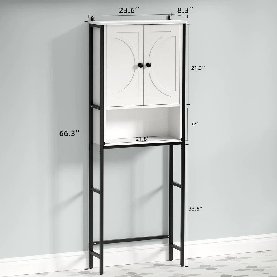 Armario de almacenamiento sobre el inodoro, organizadores de baño de gabinete de inodoro de granja... Foto 3 de 4