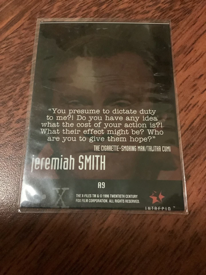 THE X-FILES CONTACT ALIENS VISITATION CHASE CARD  FOIL A9 1996 INTREPID ERROR - Image 4 of 4