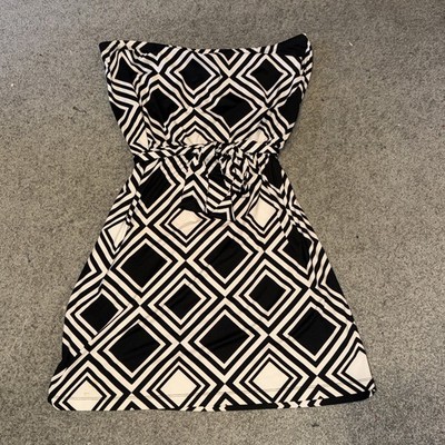 mud pie dress Size large strapless Geometric Print Mini Dress