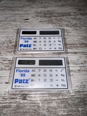 Vintage Patz Farm Feed Equipment Pocket Calculator Patz 1989 Florida Lot Of 2