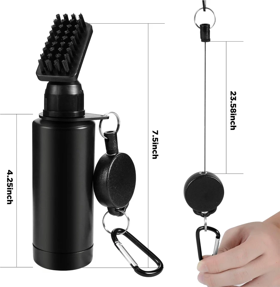 Yoport® Golf Club Brush and Club Groove Cleaner 2 Ft Retractable Zip-Line Alumin - Image 3 of 4