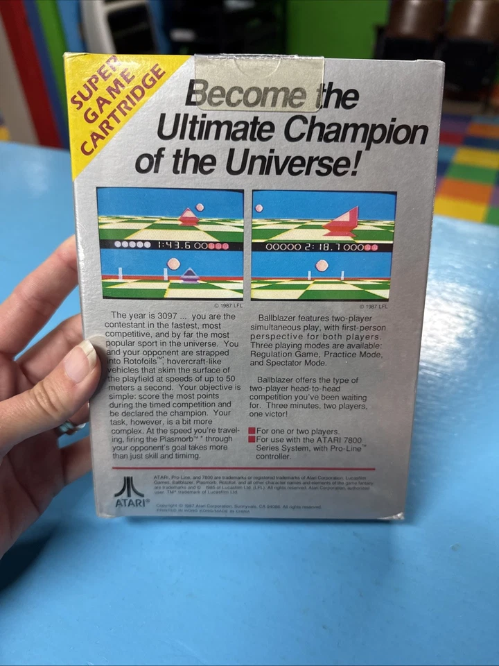 Ballblazer (Atari 7800, 1987) BRAND NEW SEALED HANGTAB - Image 2 of 4