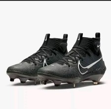 Nike DJ6517-010 Men's Sz 7 Black/Gray Alpha Huarache NXT Metal Baseball Cleats
