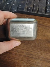 ANTIQUE WILLIAMS JERSEY CREAM TOILET SOAP TIN BOX EARLY 1900S CHROME