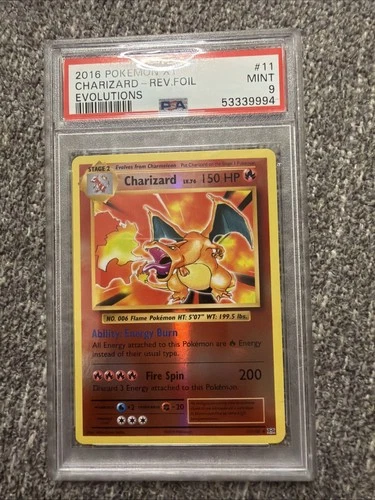 2016 Pokemon XY Charizard #11 Rev. Foil Evolutions PSA 9 MINT