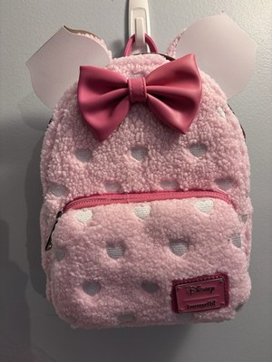 NWT Loungefly Minnie Hearts Sherpa Mini Backpack Scented  