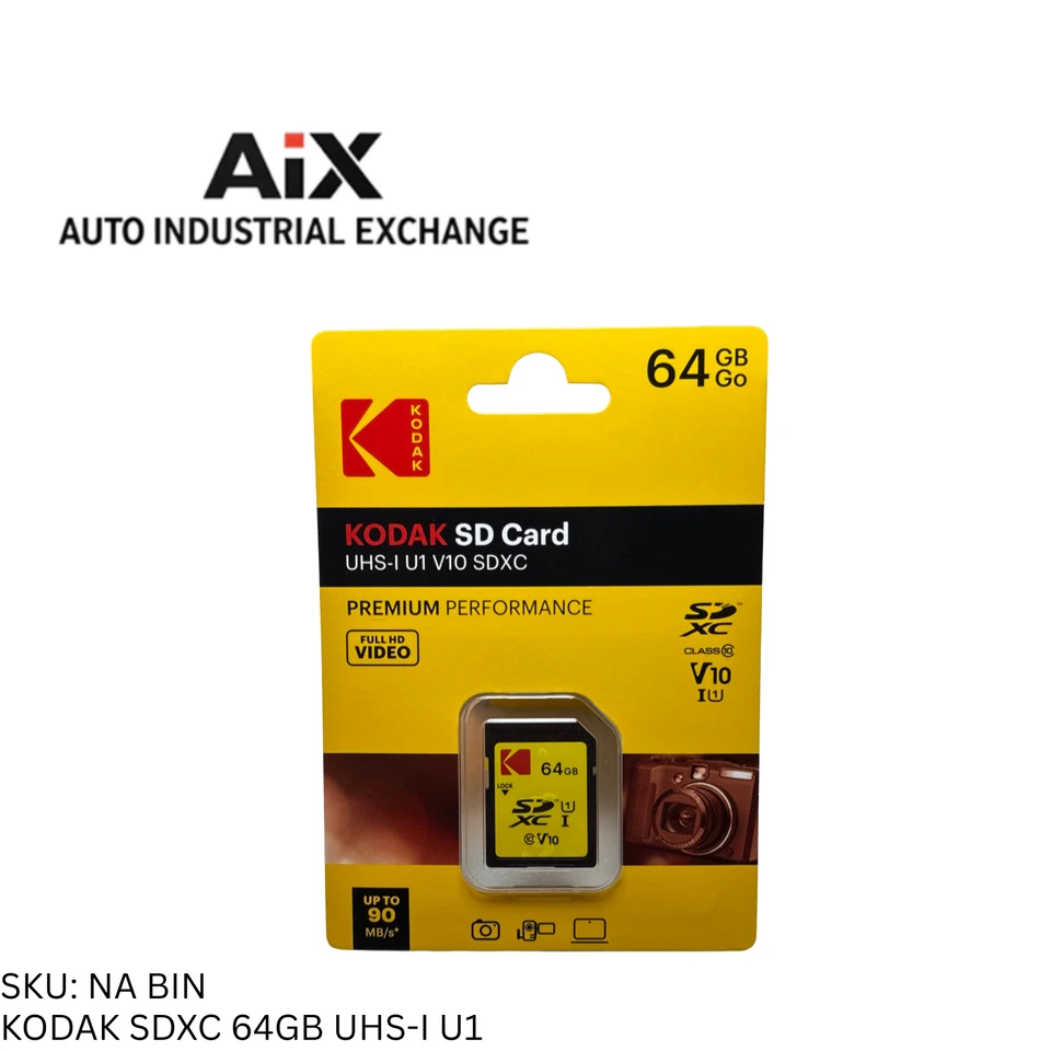 Kodak SDXC 64GB UHS-I U1 Memory Card V10 Premium 85MB/s Full HD Video Photos - Image 2 of 2
