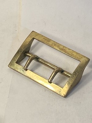 Vintage Solid Brass Sam Browne Belt Buckle Gold Tone