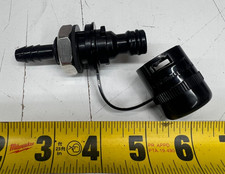 3/8" Flushmaster Flush Port Quick Connect Barb Reroute Black Acrylic Marine Use